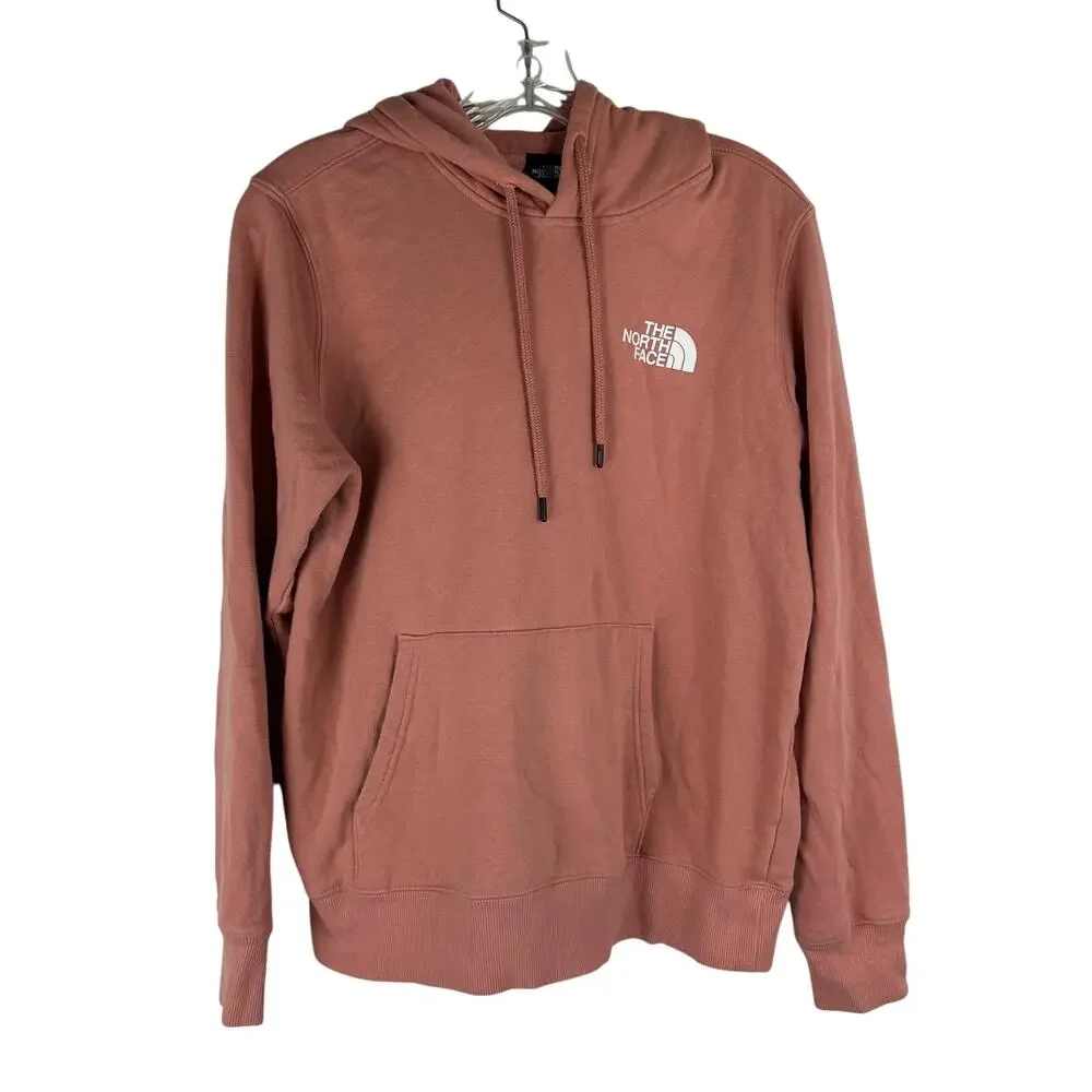 The North Face Womens Hoodie Size Medium Pink Box Logo NSE Pullover - Picture 1 of 8